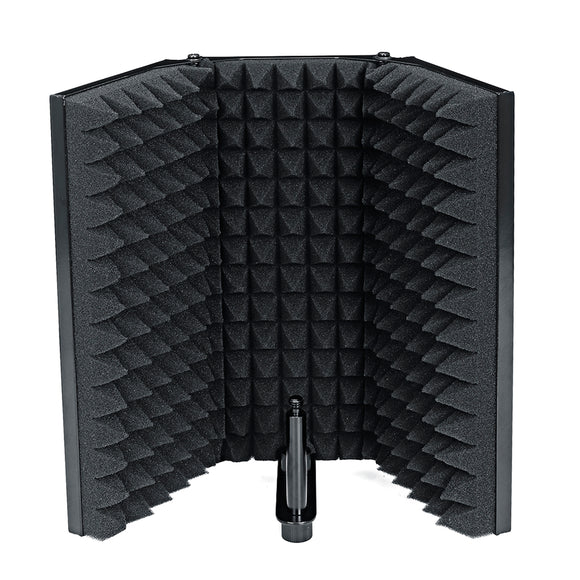 Portable Foldable Metal Microphone Isolation Shield Studio Recording Reflector