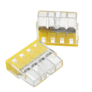 Excellway ET01 5Pcs 4Pin Spring Terminal Block Electric Cable Wire Connector
