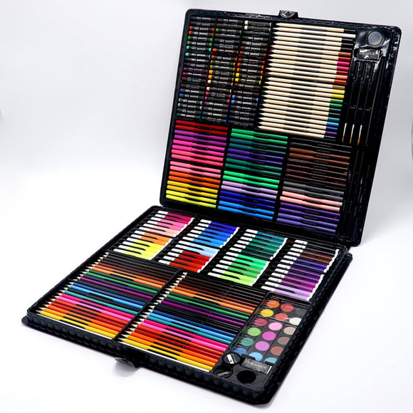 258Pcs Professional Painting Drawing Pen Art Set Sketching Color Pencil Pastel Eraser Painting Box
