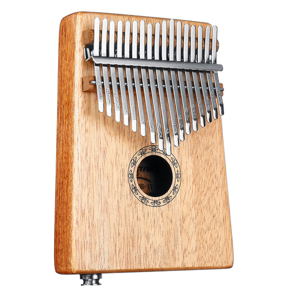 17 Keys EQ C Tone Mahogany Kalimba Thumb Piano Finger Percussion with Pickup