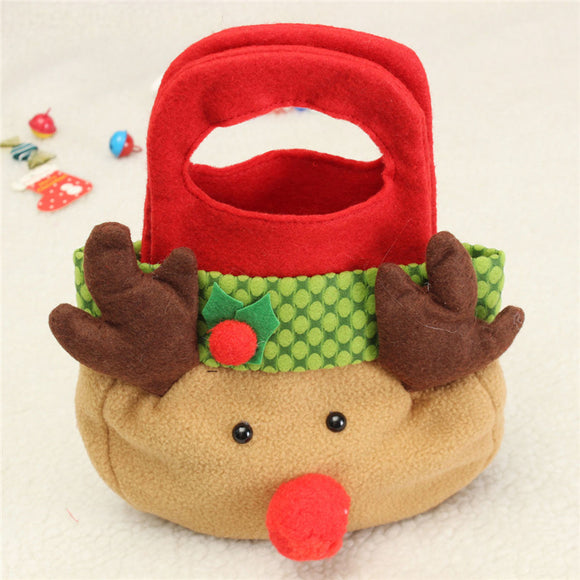Lovely Christmas Xmas Santa Clau Snowman Elk Gift Toy Candy Bag
