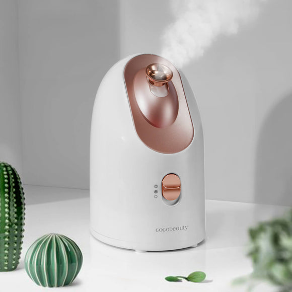 COCOBEAUTY Nanometer Cold & Hot Double Mist Sprayer Facial Steamer 220mL Facial Sauna Machine Skin Moisturizing Care Nano Ionic Facial Steamer 6 Min Steam Time Humidifier from Xiaomi Youpin