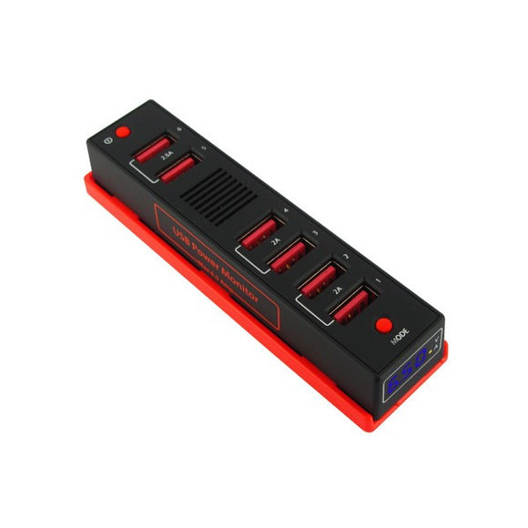 6 Port Car Charger USB Digital Display Current Voltage Over Load Protect