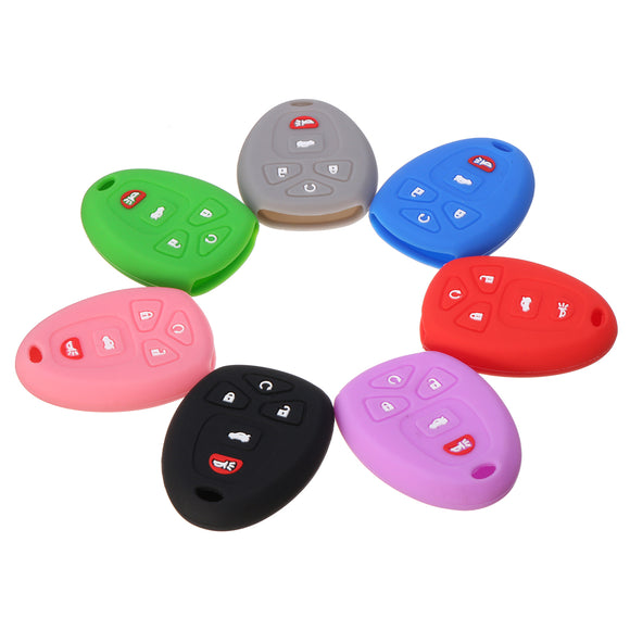 5 Buttons Silicone Key Cover Case Shell For Chevrolet