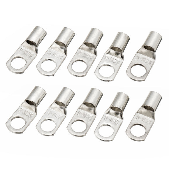 10 Pcs 16mmx8mm Copper Cable Lugs Electrical Terminal Block Wire Connectors