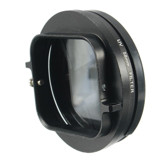 3 in 1 58mm UV Filter Set with Adapter Lens Protector for Gopro Hero 3 Camera