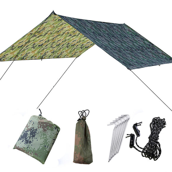 IPRee 300x300cm Outdoor Camping Tent Sunshade Waterproof Anti-UV Beach Canopy Shelter Picnic Mat