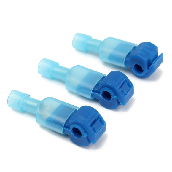Excellway TC01 50pcs Blue Quick Splice Wire Terminal And Female Spade Connector Set