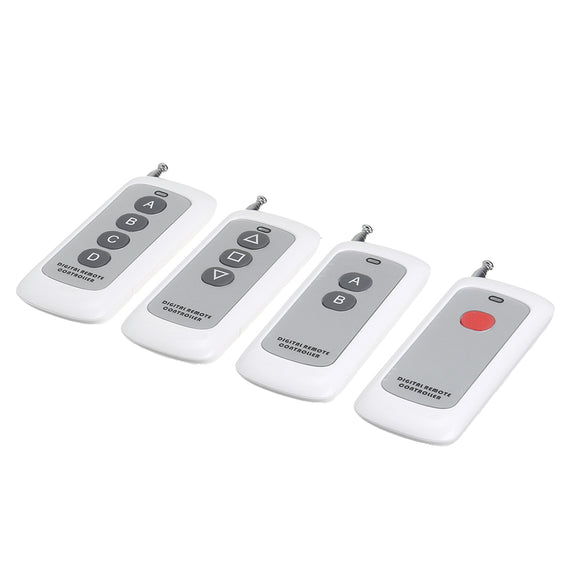 KTNNKG 100M High Power Antenna Remote Control Switch 1/2/3/4 Buttons EV1527 433MHz Learning Model Wireless RF Transmitter