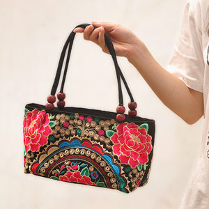 National Style Fashion Embroidery Bag Handbag Tote Bag For Women