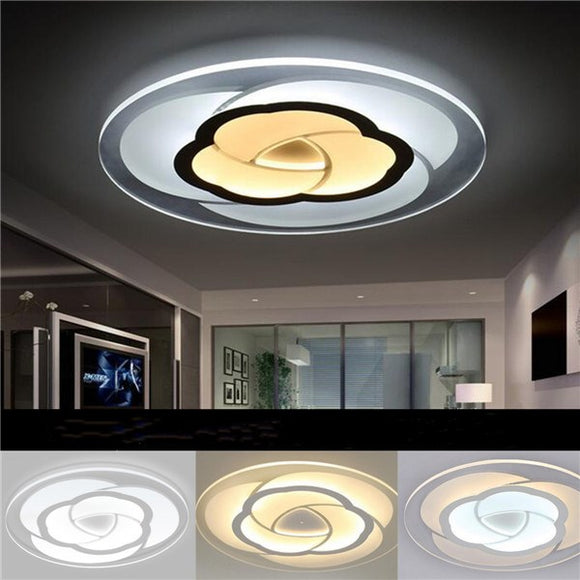 18W Modern Round Flower Acrylic LED Ceiling Lights Warm White/White Lamp for Living Room AC220V