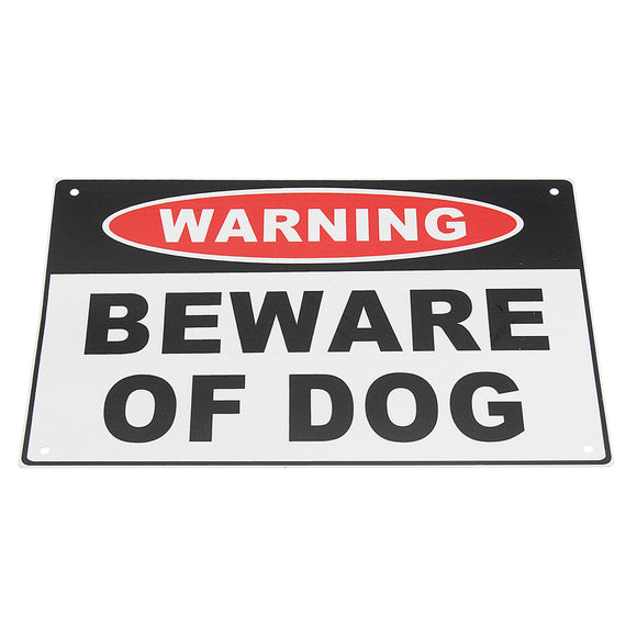 200x300mm Warning Beware of Dog Aluminium Safety Warning Sign House Door Wall Sticker