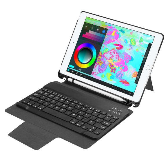 Detachable bluetooth Keyboard Kickstand Case For New iPad 9.7 Inch 2017/iPad 9.7 Inch 2018