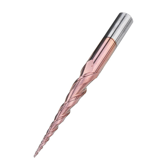 Drillpro 2 Flutes  R0.5/ R1.0 *47*D8*85 Taper Ball Nose End Mill HRC50 Milling Cutter