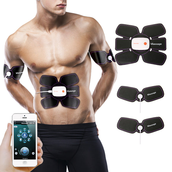 Smart  APP EMS Stimulator Trainer Massage Pain Relief Abs Body Shape Muscle Fitness Equipment