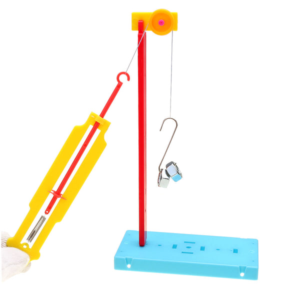 Pulley Dynamometer Fixed & Moving Pulley Physics Experiment DIY Science Educational Toys Kit