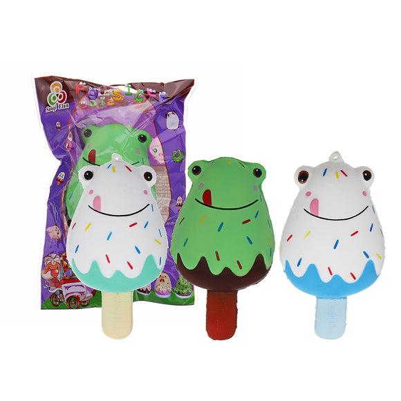 Sanqi Elan Frog Popsicle Ice-lolly Squishy 12*6CM Licensed Slow Rising Soft Toy With Packaging