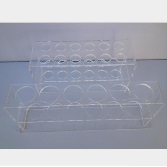 100ml*6-Holes Plexiglass Organic Glass Test Colorimetric Single Row Tube Rack Holder