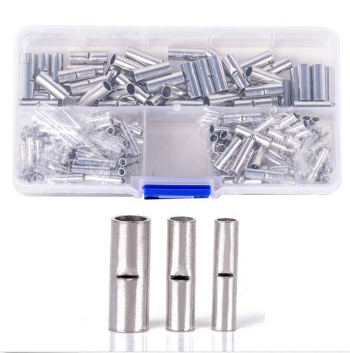 200Pcs 22-10AWG Copper Butt Splice Connectors Cable Wire Crimp Solder Terminals