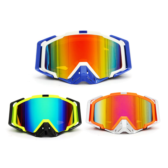 Detachable Motorcycle Ski Goggles Anti Radiation UV Protection Windproof Riding Sunglasses for Adults