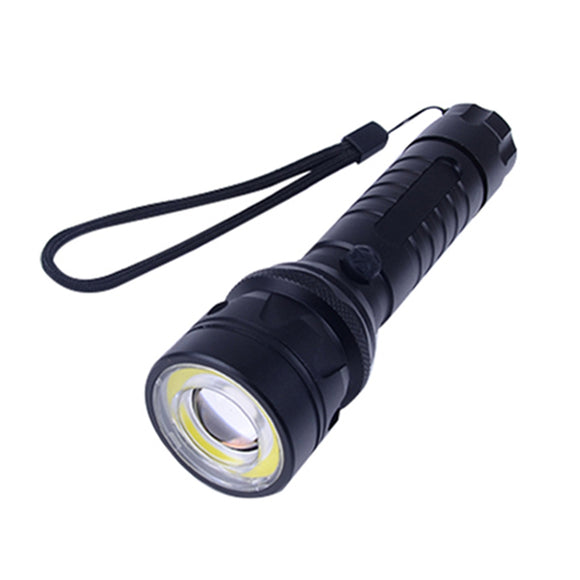 Elfeland XM-L T6 2000LM 4Modes Body Switch Zoomable LED Flashlight 18650/AAA