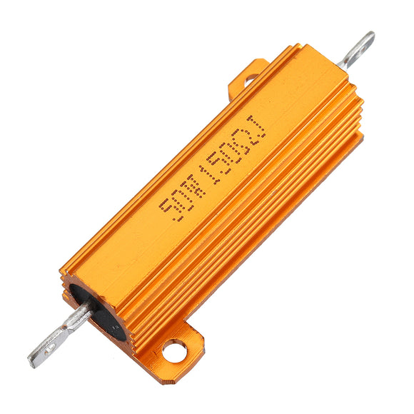 RX24 50W 150R 150RJ Metal Aluminum Case High Power Resistor Golden Metal Shell Case Heatsink Resistance Resistor