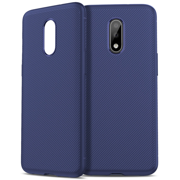 Bakeey Carbon Fiber Texture Shockproof Soft TPU Protective Case for Oneplus 7