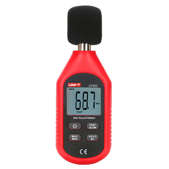 UNI-T UT353 Mini Digital Sound Level Meter 30-130dB Instrumentation Noise Decibel Monitoring Tester