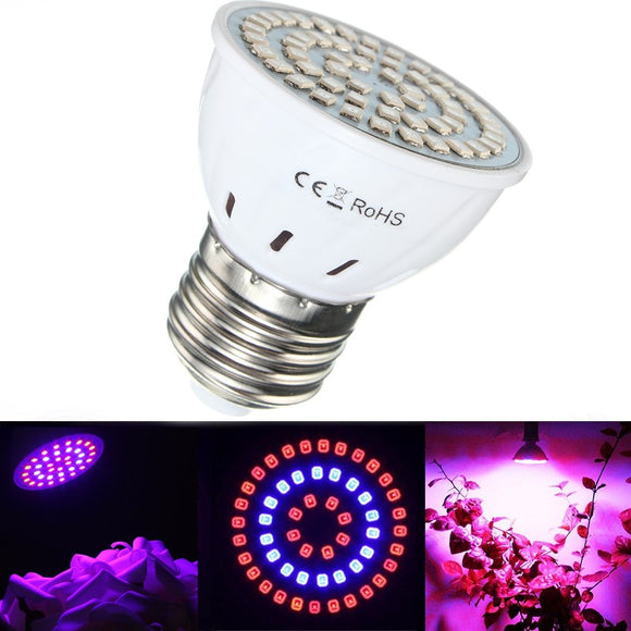 E27 4W 54LED 2835 Full Spectrum Grow Light Bulb Hydroponic Veg Plants Lamp AC110V/220V