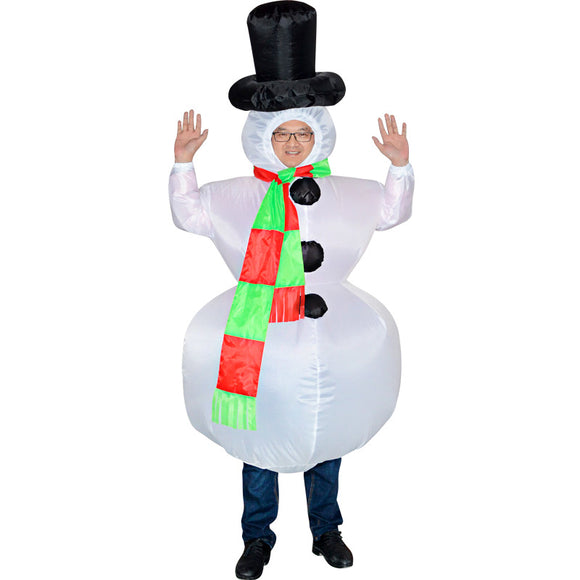 Inflatable Toys Christmas Costume White Snowman Stag Night Party Suit