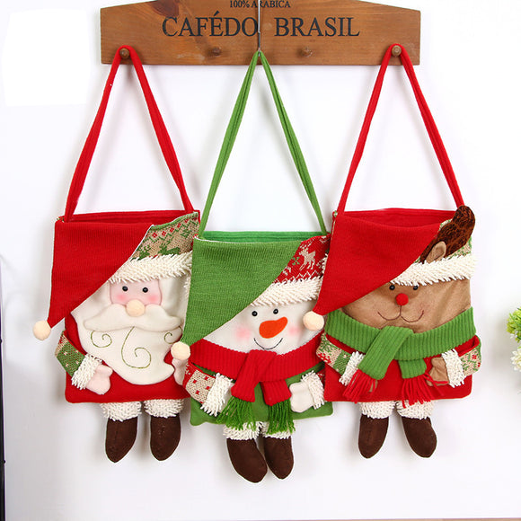 Christmas Day Stocking Decoration Santa Candy Bag Stocking Christmas Gift Bags Jewelry Candies Sma