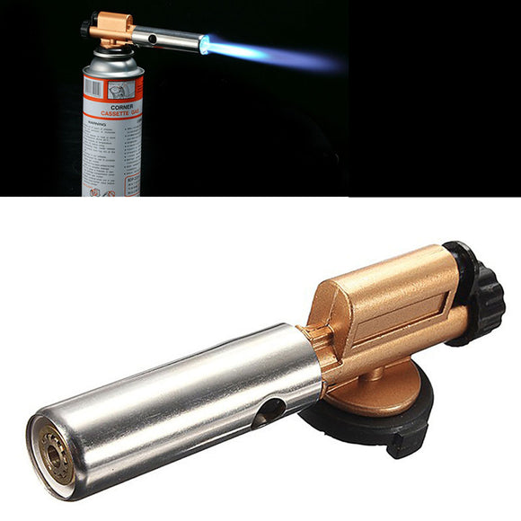 M-60 Portable Spray Nozzle Gas Torch Jet Flame Maker Lighter Gun Butane Weld Burner for Picnic BBQ