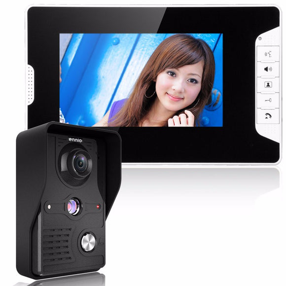 ENNIO SY813MK11 7 Inch TFT LCD Video Door Phone Doorbell Intercom Kit 1 Camera 1 Monitor Night Vision