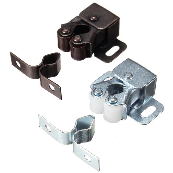 Double Roller Catch Cupboard Cabinet Door Furniture Latch Hardware with Spear Strike