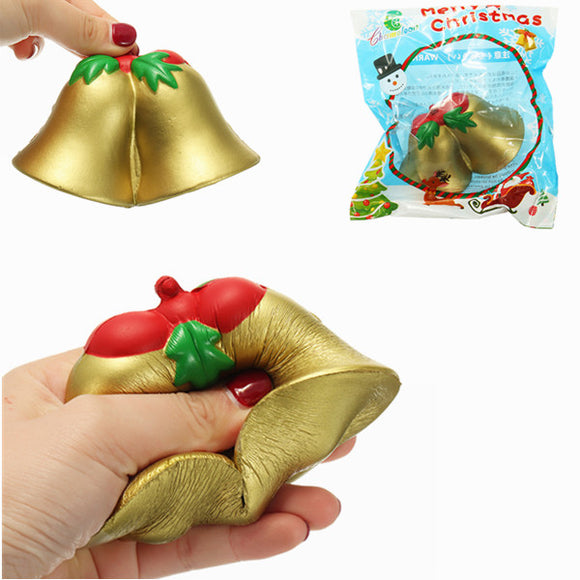 Chameleon Squishy Christmas Jingle Bell Slow Rising Toy With Packaging Kids Christmas Gift Decor