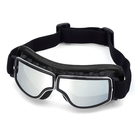 Retro Vintage Motorcycle Goggles UV Protection Cafe Racer Flying Eyewear Glasses