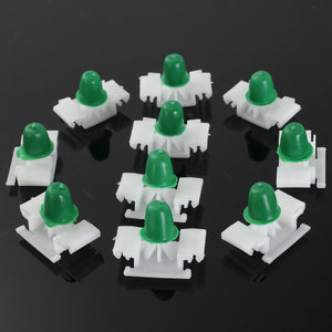 10pcs Car Door Bump Strip Fastener Clips Exterior Side Trim Moulding For BMW E36