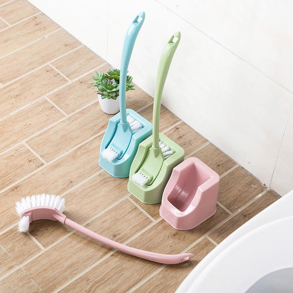Two-sided Curved Long Handle Toilet Cleaning Brushes Set