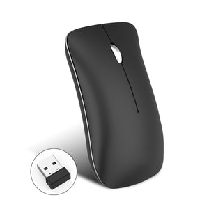 HXSJ T23 1600DPI Rechargeable bluetooth 4.0 + 2.4GHz Wireless Optical Mouse Slim Mouse for Office