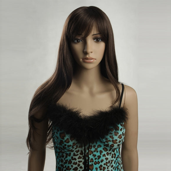 NAWOMI Dark Brown Women Long Hair Wig W3281