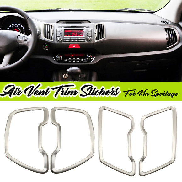 4PCS For KIA Sportage SL 2011-2015 Accessories Interior Car Moulding Air Vent Cover Trim Strip