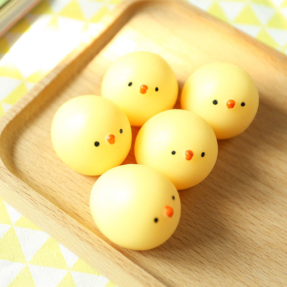 Honana Japan Mochi Yellow Chicken Squeeze Stretchy Decompress Phone Strap Accessories Squishy Kids