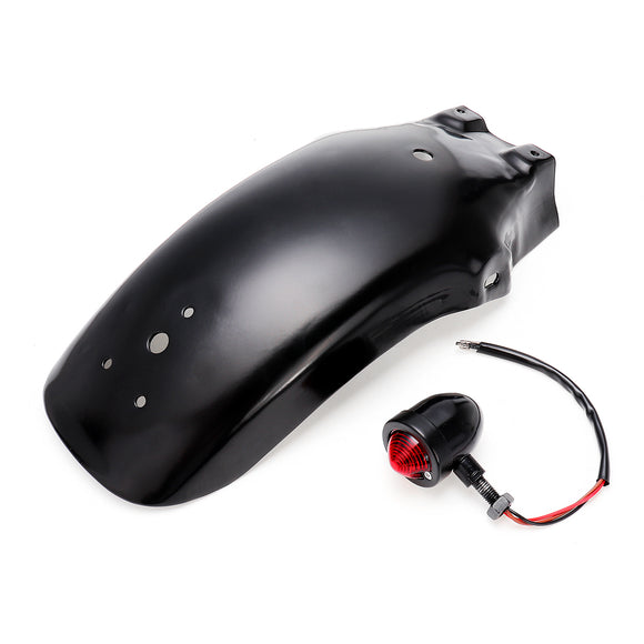 Motorcycle Rear-Fender Mudguard with Tail Brake Light For amaha/Suzuki/Kawasaki/Chopper Cruiser