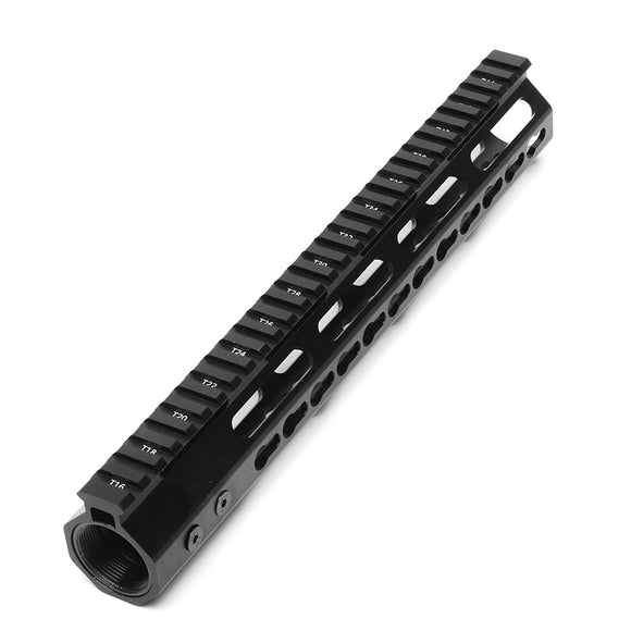 Black Free Float Keymod Handguard Picatinny Rail Tube for Tactical Laser Scope Mount 7 to 15