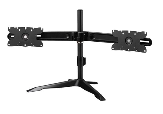 Aavara DS210 dual flip mount 2x lcd stand - 2 independent swing arms , horizontal & vertical shift +/- 15�X swivelable +/- 15�X tilt + 90? rotation pivot for landscape or portrait