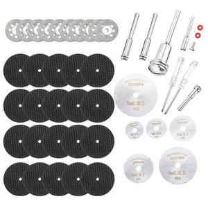 44pcs Mini Circular Saw Blade Set Diamond Cutting Discs with Screwdriver for Wood Plastic