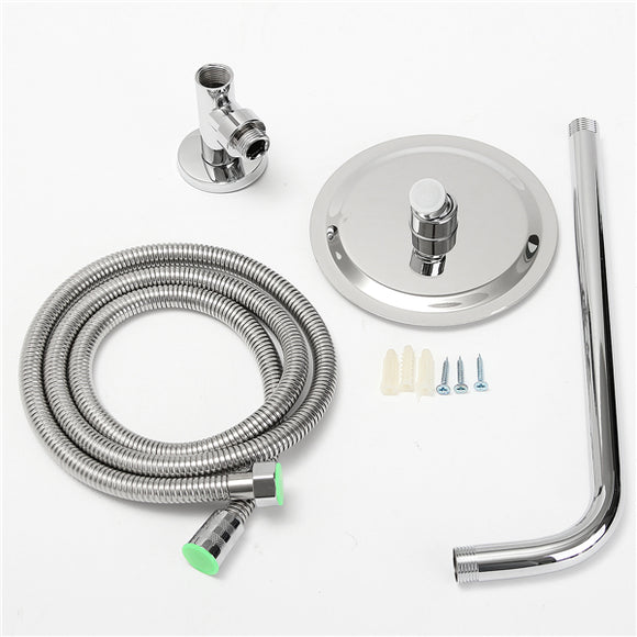 6inch Round Stainless Steel Bathroom Rainfall Shower Head With Hose