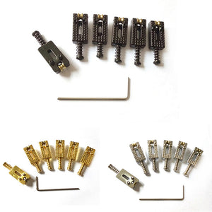 6pcs Roller Bridge Tremolo Saddles 1pc w/ Wrench For Tele Electric Guitar
