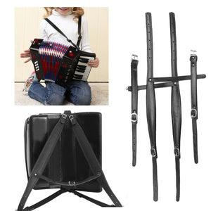Reinforced Adjustable Length Thick PU Leather Accordion Shoulder Strap For Bass Accodion