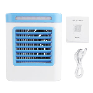 USB Portable Electric Mini Air Cooler 3 Modes Wind Speed Negative Ion Cooling Fan